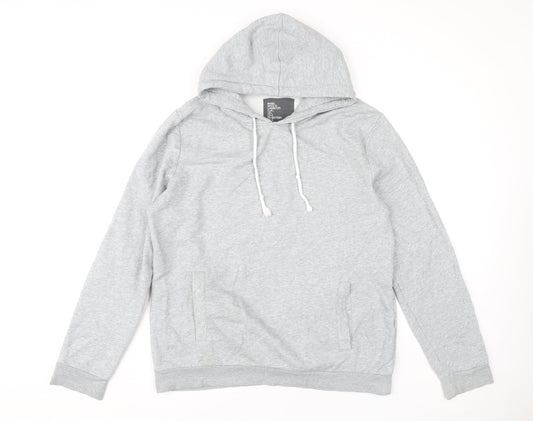 Mens UK Size L H&M Grey Pullover Hoodie