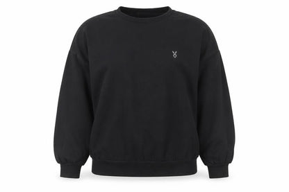 Cardio Bunny Black Women's L Pullover Sweatshirt - Casual Logo