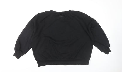 Cardio Bunny Black Women's L Pullover Sweatshirt - Casual Logo