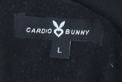 Cardio Bunny Black Women's L Pullover Sweatshirt - Casual Logo