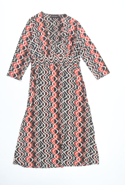Principles Women's Multicoloured Midi Dress Size 10