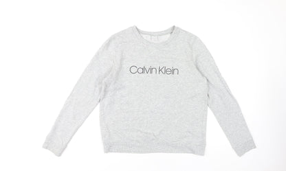 Womens UK Size M Calvin Klein Grey Pullover Sweatshirt