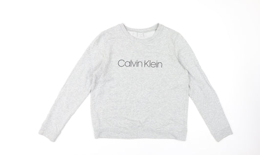 Womens UK Size M Calvin Klein Grey Pullover Sweatshirt