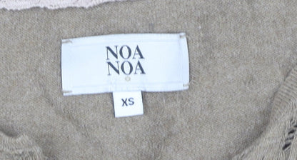 Womens UK Size XS Noa Noa Beige Cardigan Jumper