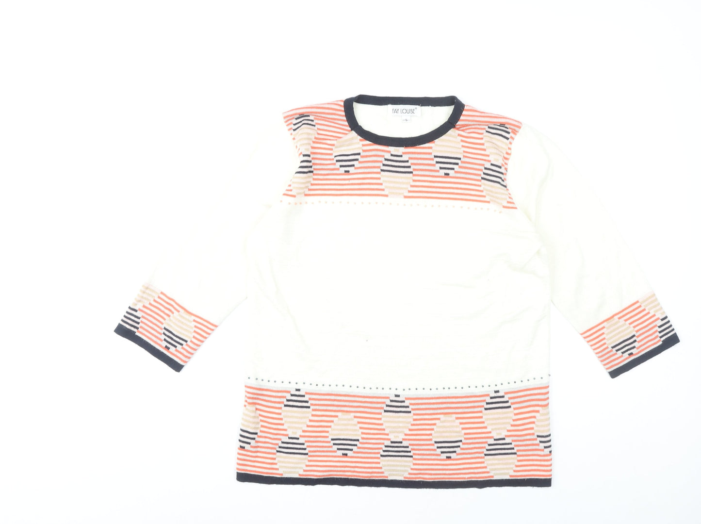 Womens UK Size S Fay Louise Multicoloured Pullover Jumper