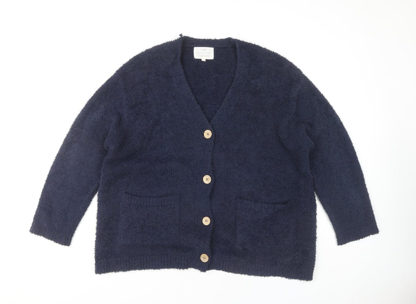 Womens UK Size L NEXT Blue Cardigan Jumper