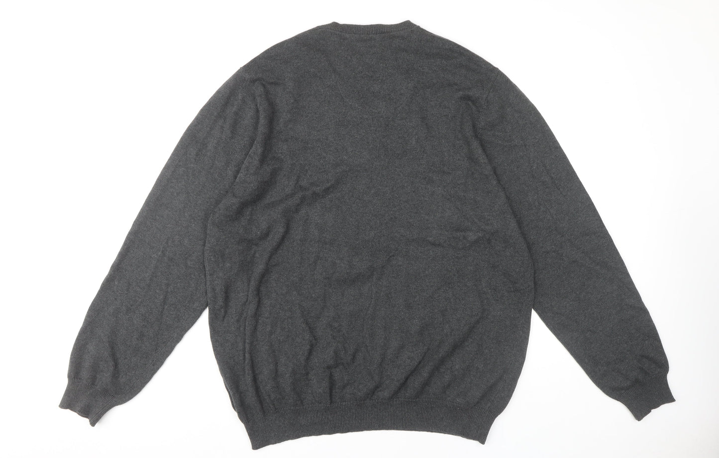 Marks and Spencer Men's Grey XL V-Neck Pullover