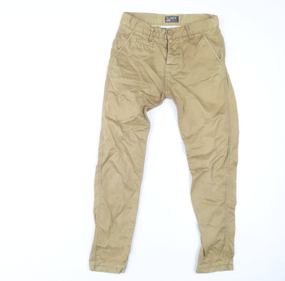 Mens UK Size 26 Voi Jeans Regular Fit Chino Beige Trousers