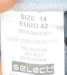 Select Women Blue Denim High-Rise Shorts Size 14