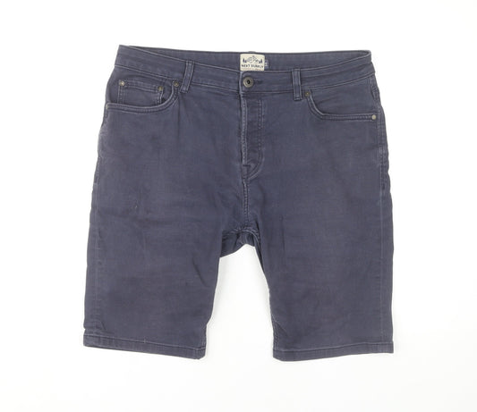 Next Men's Blue Shorts L Size Regular Fit