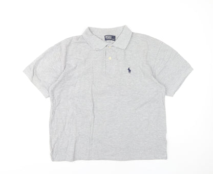Polo by Ralph Lauren Men's Grey L Polo Shirt