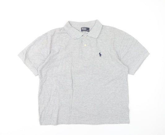 Polo by Ralph Lauren Men's Grey L Polo Shirt