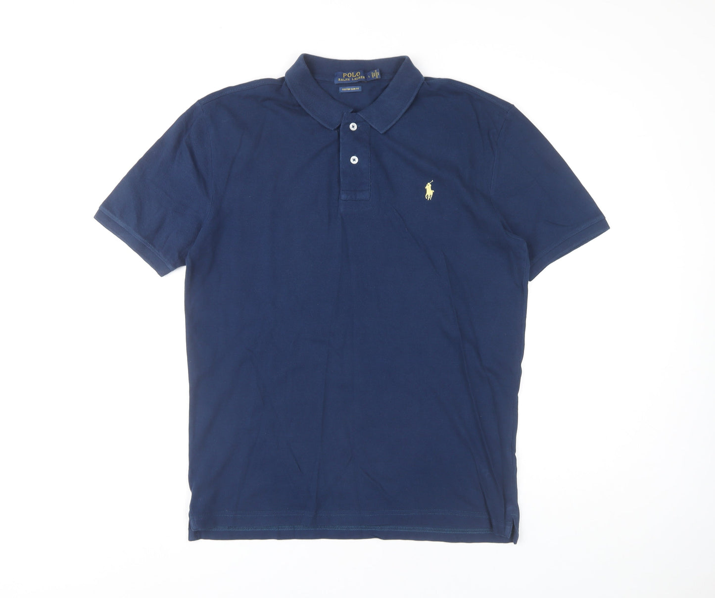 Ralph Lauren Men's Blue Slim Fit Polo, L, Casual Wear