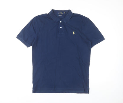 Ralph Lauren Men's Blue Slim Fit Polo, L, Casual Wear
