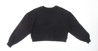 Womens UK Size 12 Pull & Bear Black Pullover Sweatshirt