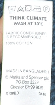 Marks and Spencer Men's Blue Cotton Pullover Jumper XL