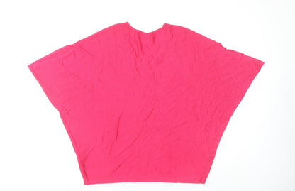 Womens UK Size M United Colors of Benetton Pink Cape Jumper