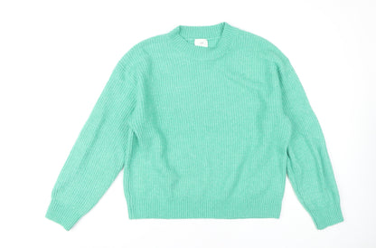 Womens UK Size 12 H&M Green Pullover Jumper