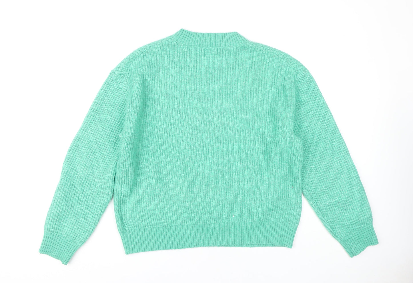 Womens UK Size 12 H&M Green Pullover Jumper