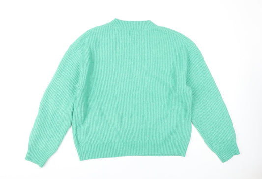 H&M Women's Green Pullover Jumper Size 12
