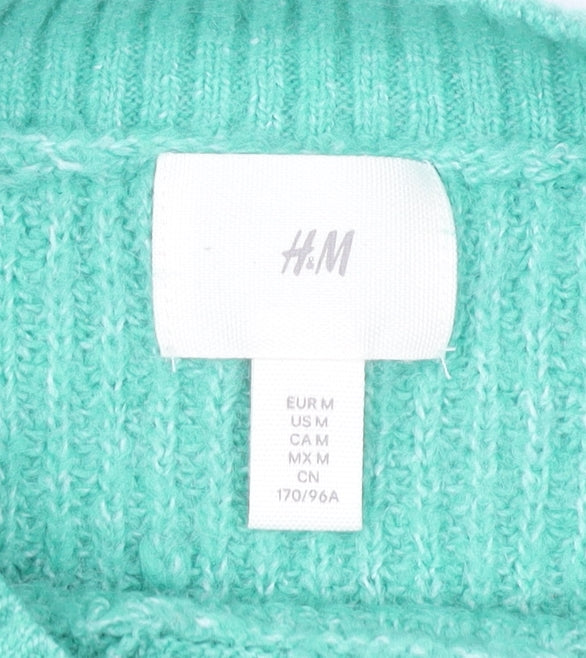 Womens UK Size 12 H&M Green Pullover Jumper