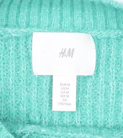 Womens UK Size 12 H&M Green Pullover Jumper