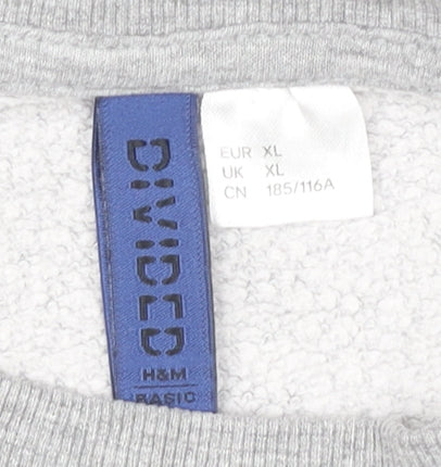 Mens UK Size XL H&M Grey Pullover Sweatshirt