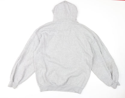 RISING Grey Pullover Hoodie M Unisex Adults Casual