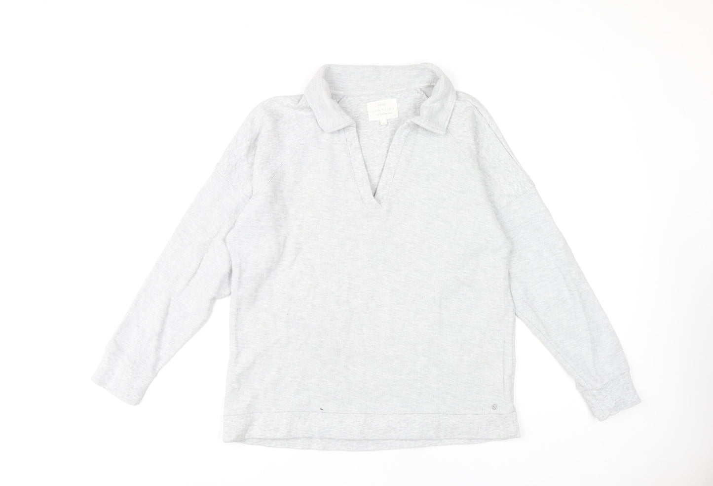 Next Grey Women's L Sweatshirt, Collared Casual Style