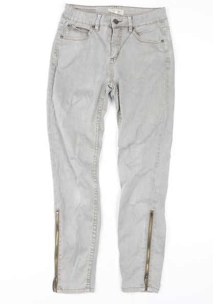Womens UK Size M Selected Regular Fit Skinny Grey Jeans