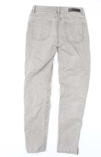 Womens UK Size M Selected Regular Fit Skinny Grey Jeans