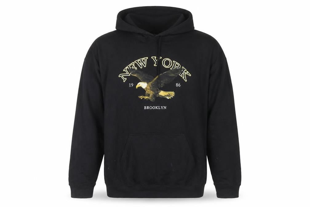 Mens UK Size M boohooMAN Black Pullover Hoodie