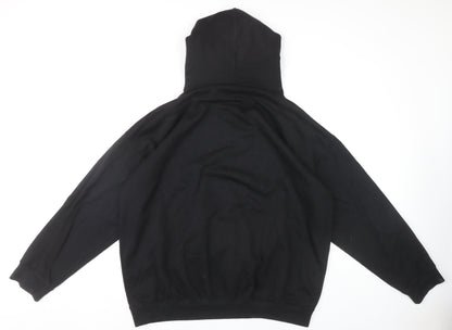 Mens UK Size M boohooMAN Black Pullover Hoodie