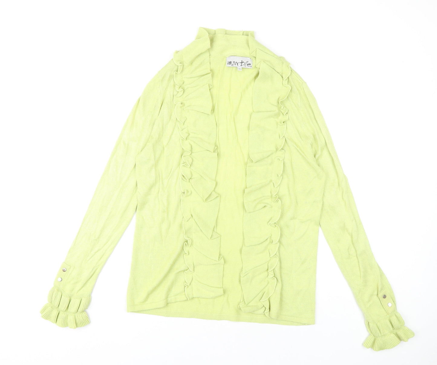 Womens UK Size 10 Marble Green Cardigan Jumper