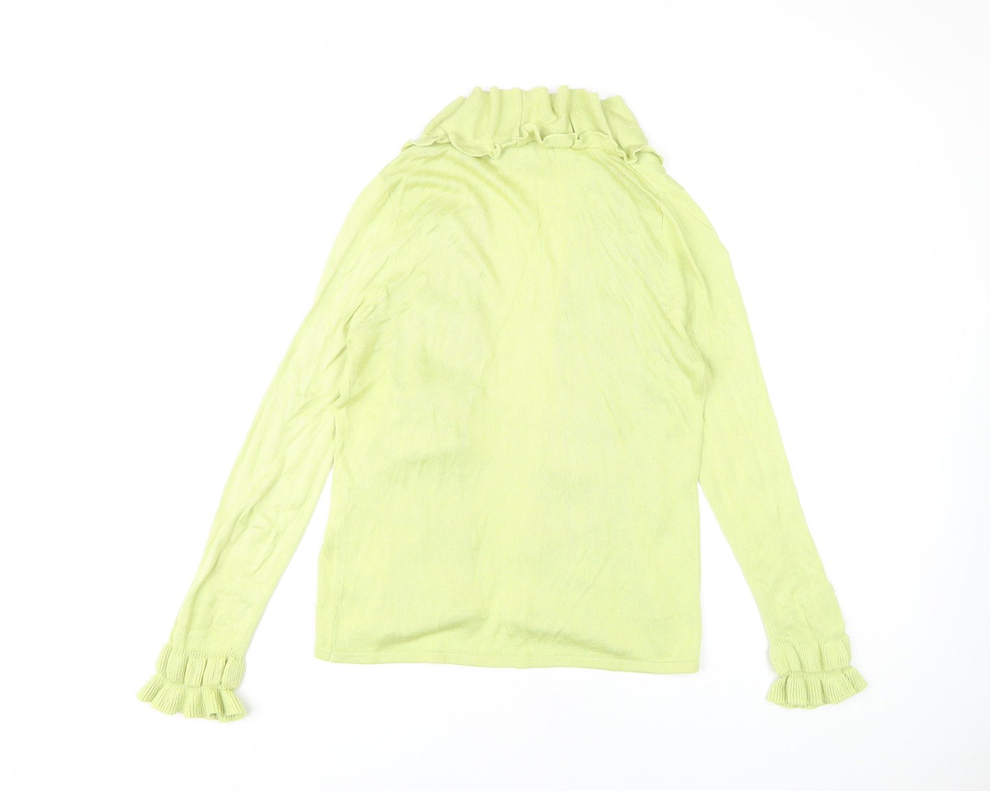 Womens UK Size 10 Marble Green Cardigan Jumper