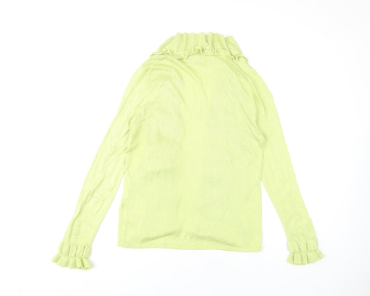 Womens UK Size 10 Marble Green Cardigan Jumper