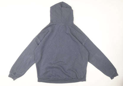 River Island Women's Blue Pullover Hoodie L