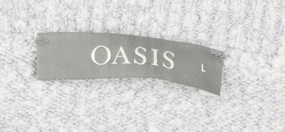 Womens UK Size 14 Oasis Grey Pullover Jumper