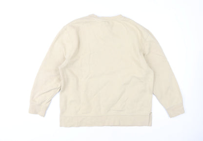Topshop Beige Women's S/M Sweatshirt Pullover Casual