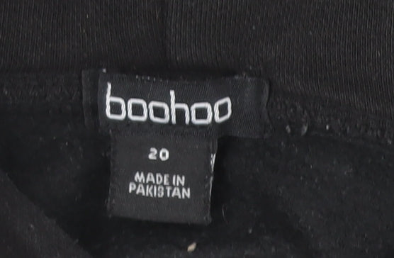 Boohoo Black Women's Pullover Hoodie Size 20