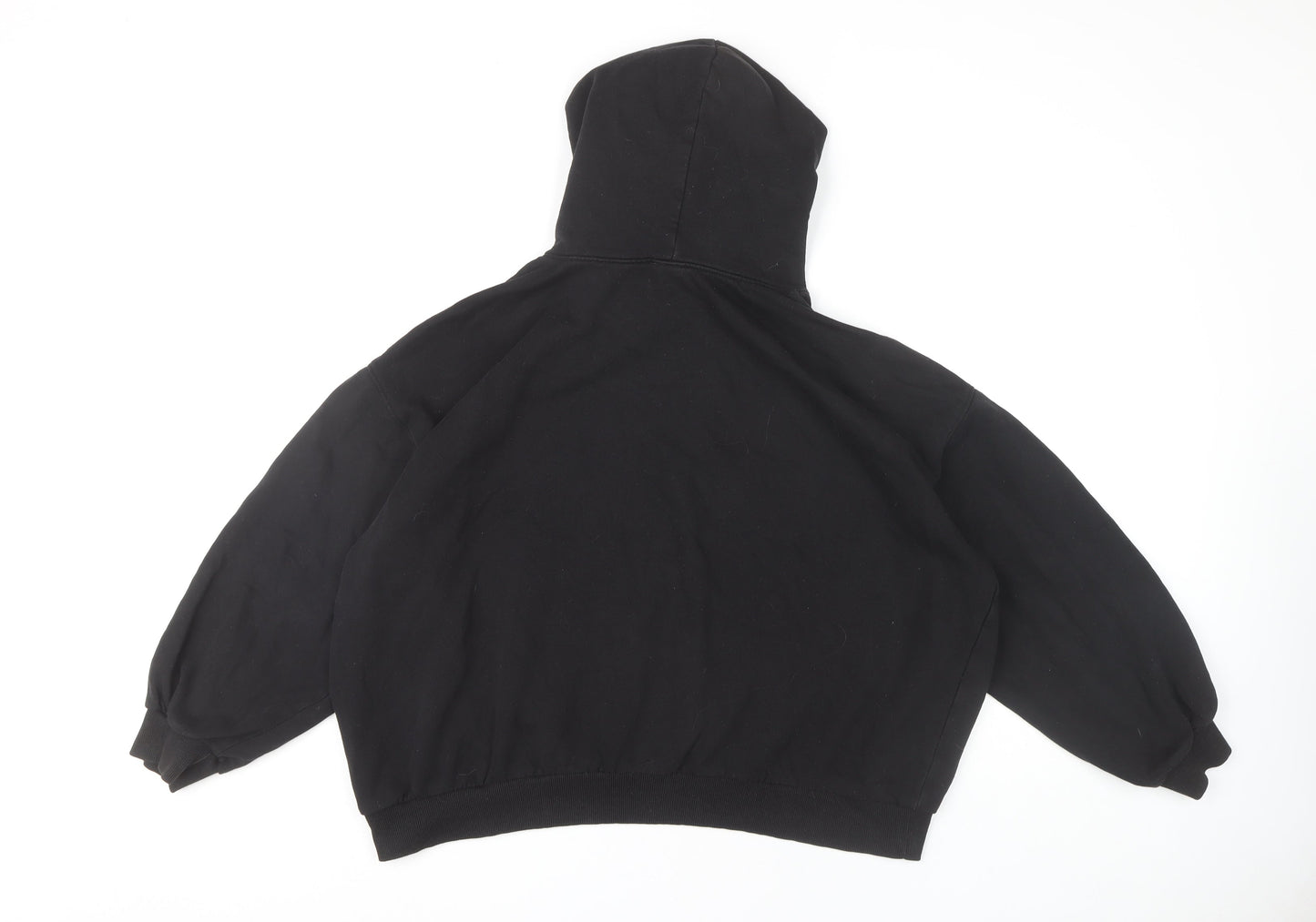 H&M Women's Black Pullover Hoodie - L