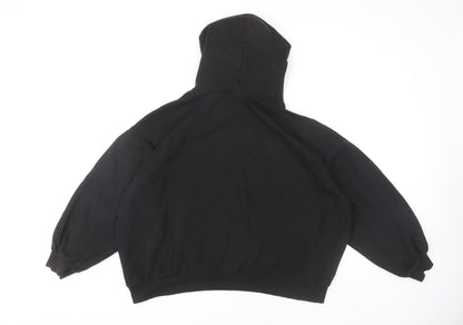 H&M Women's Black Pullover Hoodie - L