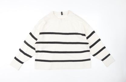 Womens UK Size M H&M White Pullover Jumper