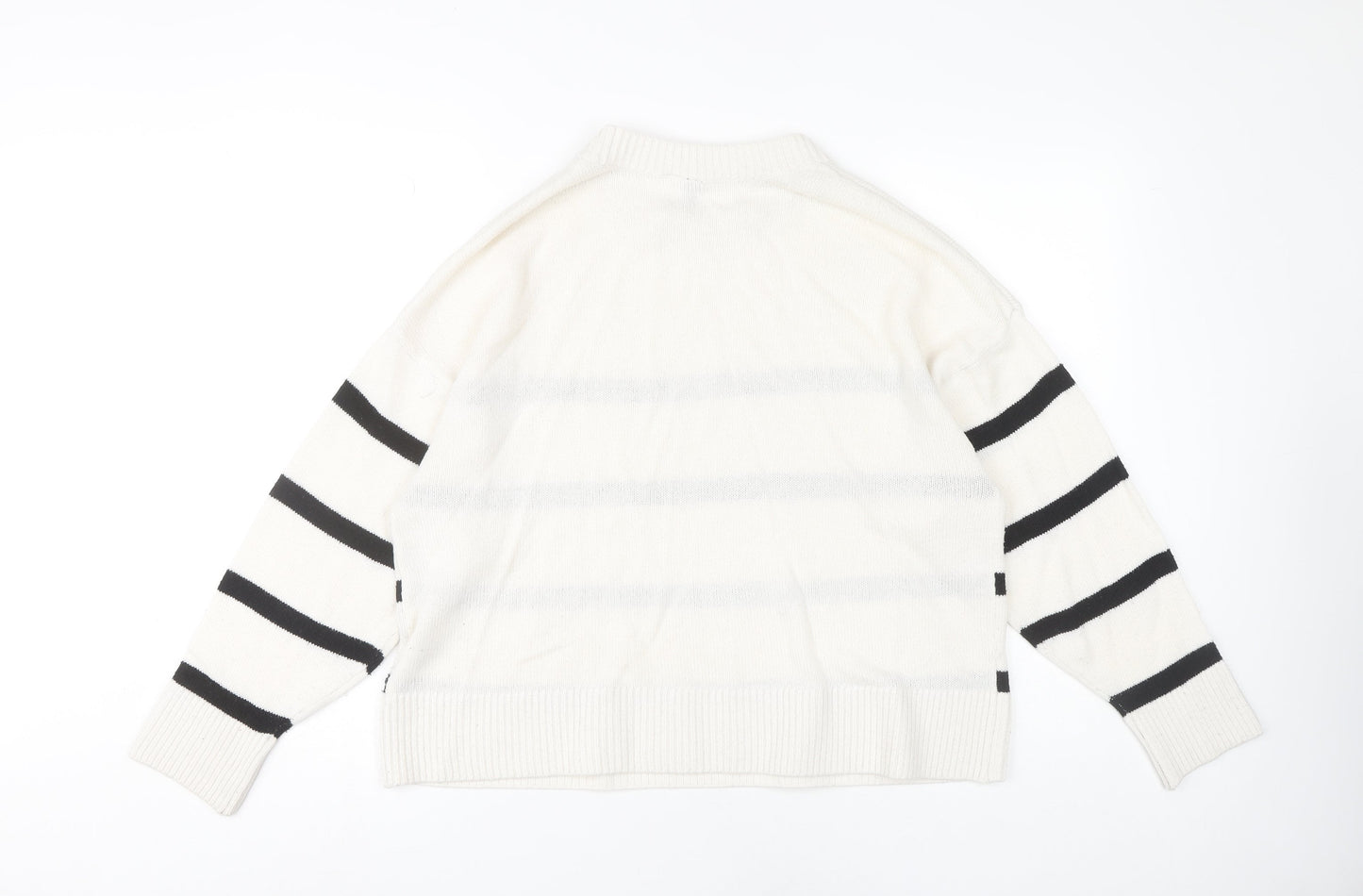 Womens UK Size M H&M White Pullover Jumper