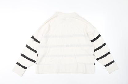 Womens UK Size M H&M White Pullover Jumper