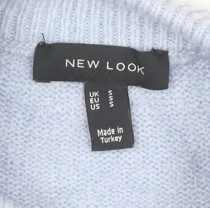 Womens UK Size S New Look Blue Pullover Jumper