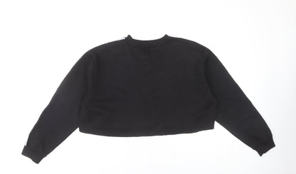 Womens UK Size XL Boohoo Black Pullover Sweatshirt