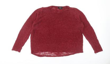 Womens UK Size L Only Red Pullover Jumper