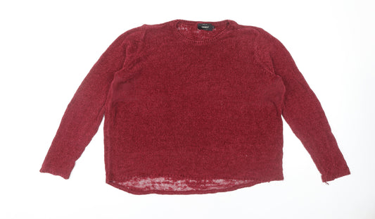 Womens UK Size L Only Red Pullover Jumper