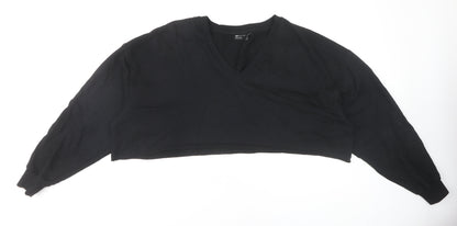 Womens UK Size 10 ASOS DESIGN Black Pullover Sweatshirt